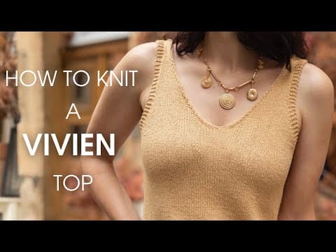 Knit a V-Neck Top That Makes You Feel Stylish and Feminine  🌺 (for beginners)