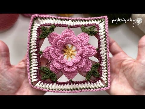 Make This Beautiful 3D Floral Granny Square 🌸 🧶🤩