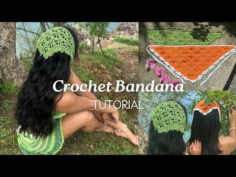 Crochet Bandana Tutorial | Crochet Lace Bandana Tutorial | Advanced Crochet Tutorial