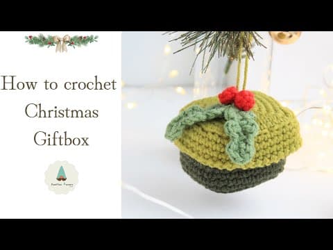 Holiday Christmas Ornament box pattern | Crochet with PamPino