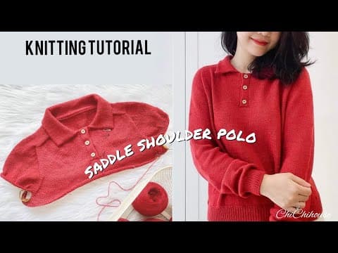 ChiChihouse - [P1] Saddle shoulder polo | Knitting tutorial | Free pattern | Đan áo polo có cầu vai