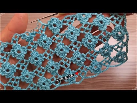 PERFECT👌VERY BEAUTIFUL FLOWER Crochet Tunisian Knitting Tutorial for beginners Tığ işi #crochet