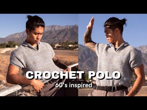 crochet polo shirt tutorial | how to crochet unisex top tutorial