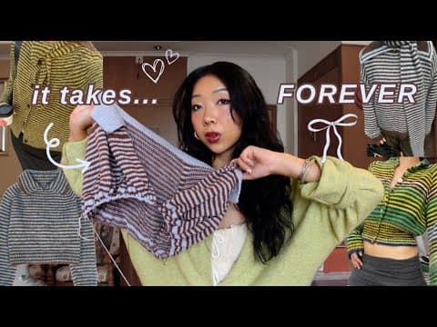 knitting a polo pattern that is way too hard for me (i do not finish)