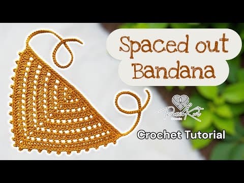 Double Crochet Space Bandana | PassioKnit Tutorial