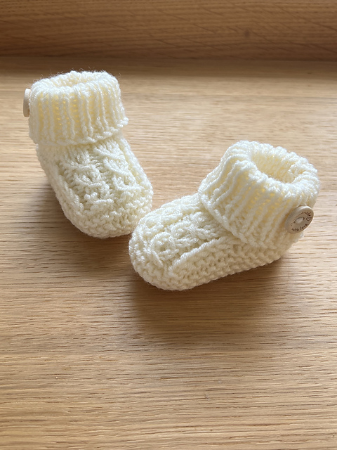 Baby Mock Cable Booties