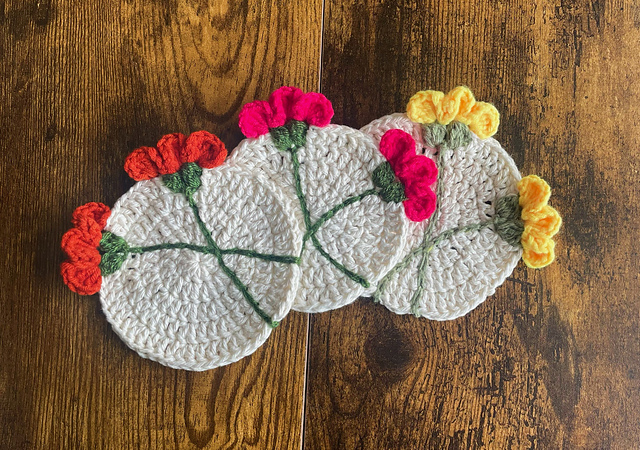 3D Flower Coasters