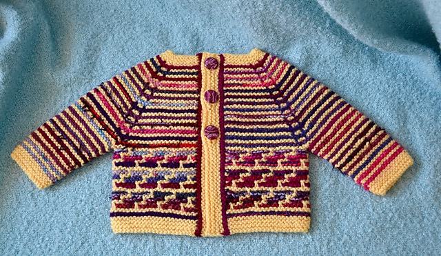 Retro Steps Baby Cardigan