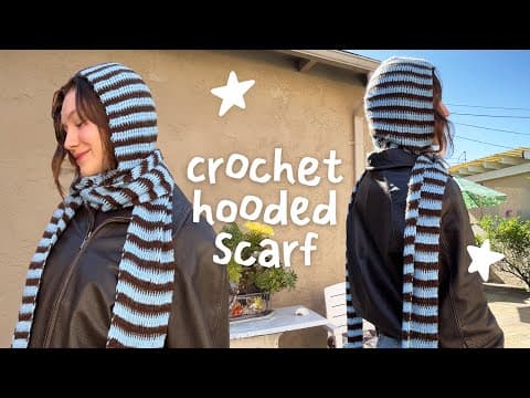 easy crochet hooded scarf tutorial
