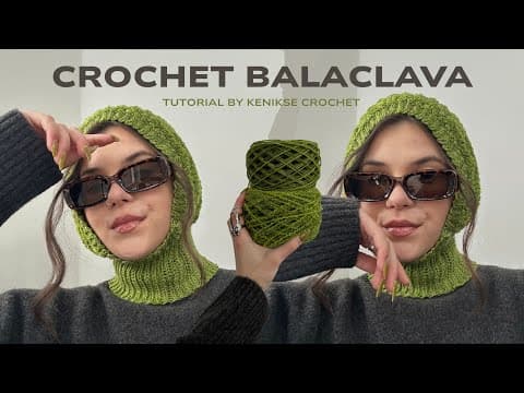 Crochet textured balaclava tutorial I Kenikse Crochet