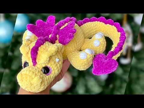 How to crochet a Dragon FREE Video Tutorial / Part 1 / Amigurumi Dragon Crochet Pattern ETSY