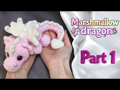 💖 How to crochet a Dragon Video Tutorial 💖 / Part 1 / Amigurumi dragon crochet pattern Etsy