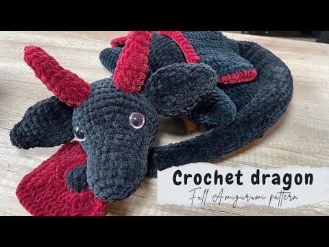 Crochet dragon plushie - amigurumi crochet pattern