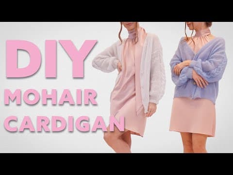 DIY Knit Cardigan | Knitting Tutorial | Mirela Mohair Cardigan