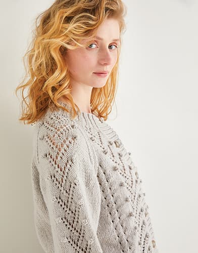 Lace and Bobble Cardigan 10200